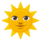 Sun With Face emoji on Emojione